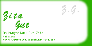 zita gut business card